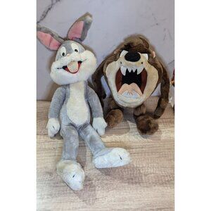 Vintage Warner Bros Bugs Bunny & Taz Plush Toys bugs 20" Taz 11"